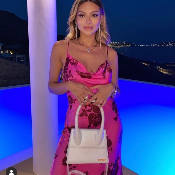 Zara NEW NWT Lingerie Style Floral Print Dress Small Medium 8316/384 - Picture 2 of 11